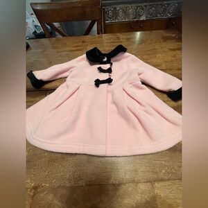 Starting Out pink and black velour trim jacket 9mo